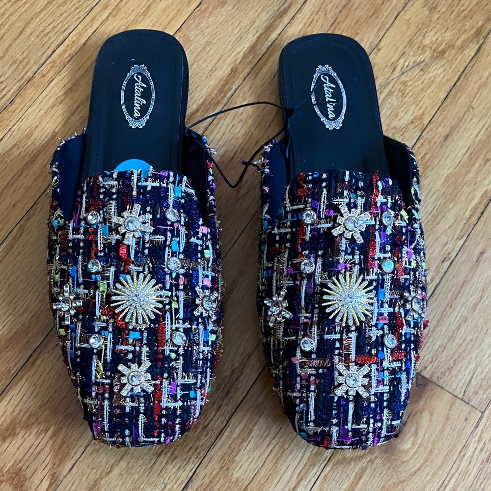 Adelante Women's Colorful Embellished Mules